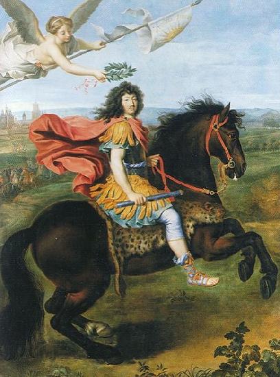 Pierre Mignard Louis XIV of France riding a horse oil painting image